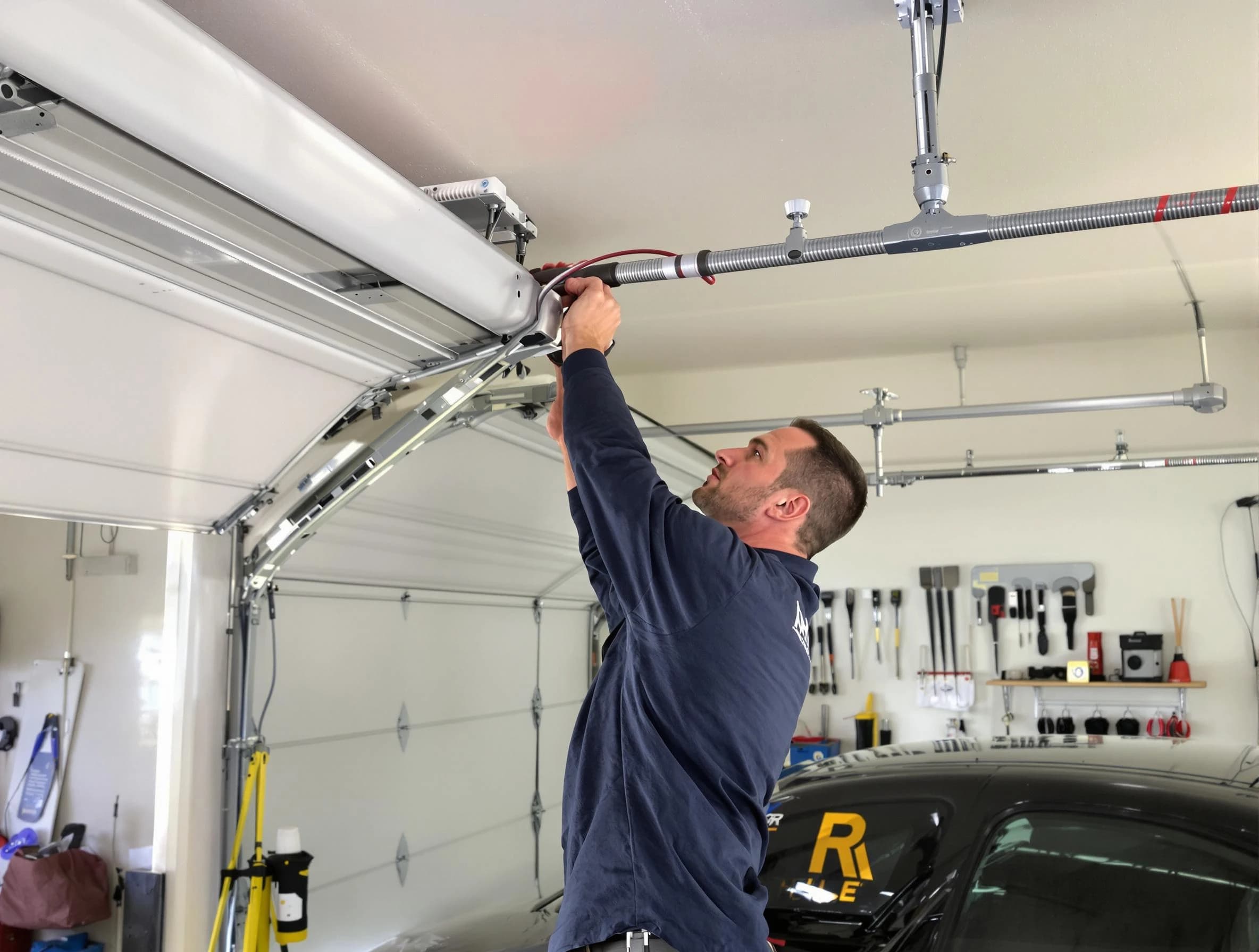 Green Hill Garage Door Repair technician performing garage door cable repair in Green Hill