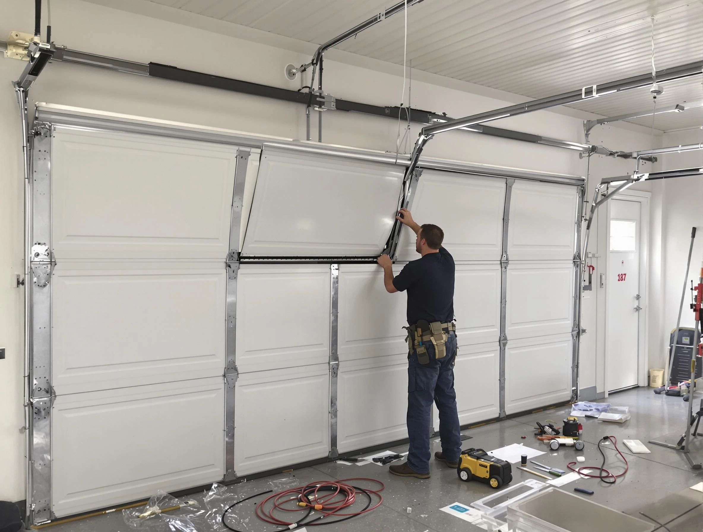 Garage Door Section Replacement in Green Hill
